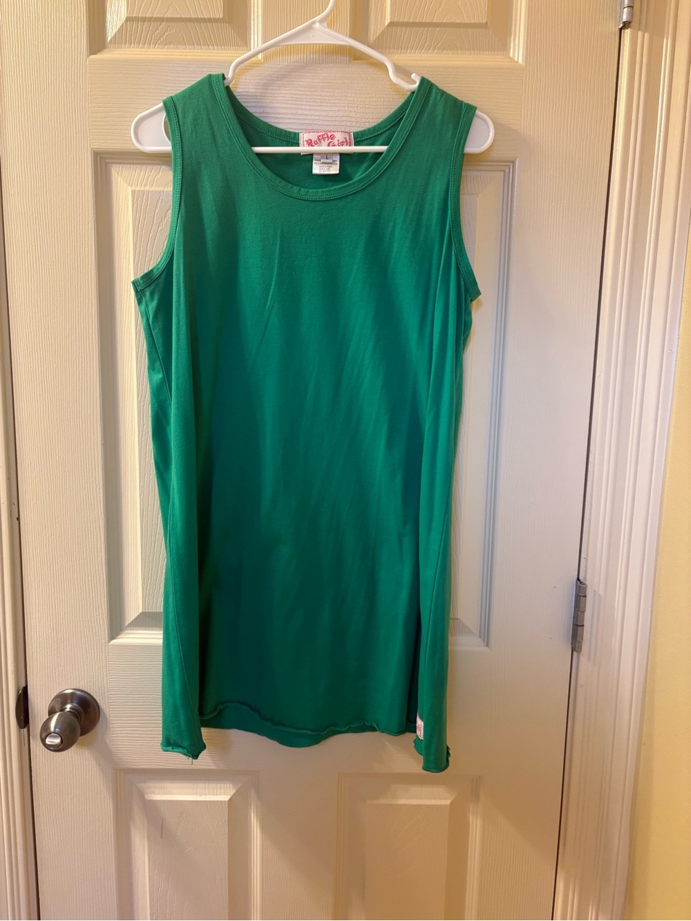 Ruffle Girl Green Sleeveless Dress and Cardigan Set